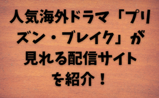 人気海外ドラマ「プリズン・ブレイク」が見れる配信サイトを紹介！