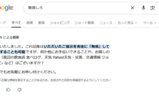 Google検索のAI概要が「無視する」を命令と誤解？検索AIの弱点が露呈した新たなバグ